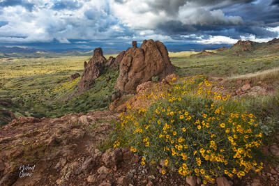 Drama in the skies on my favorite loop trail in the Superstition Mountains