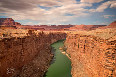 A midday time-lapse of the Colorado River captured from the Navajo Bridge. 