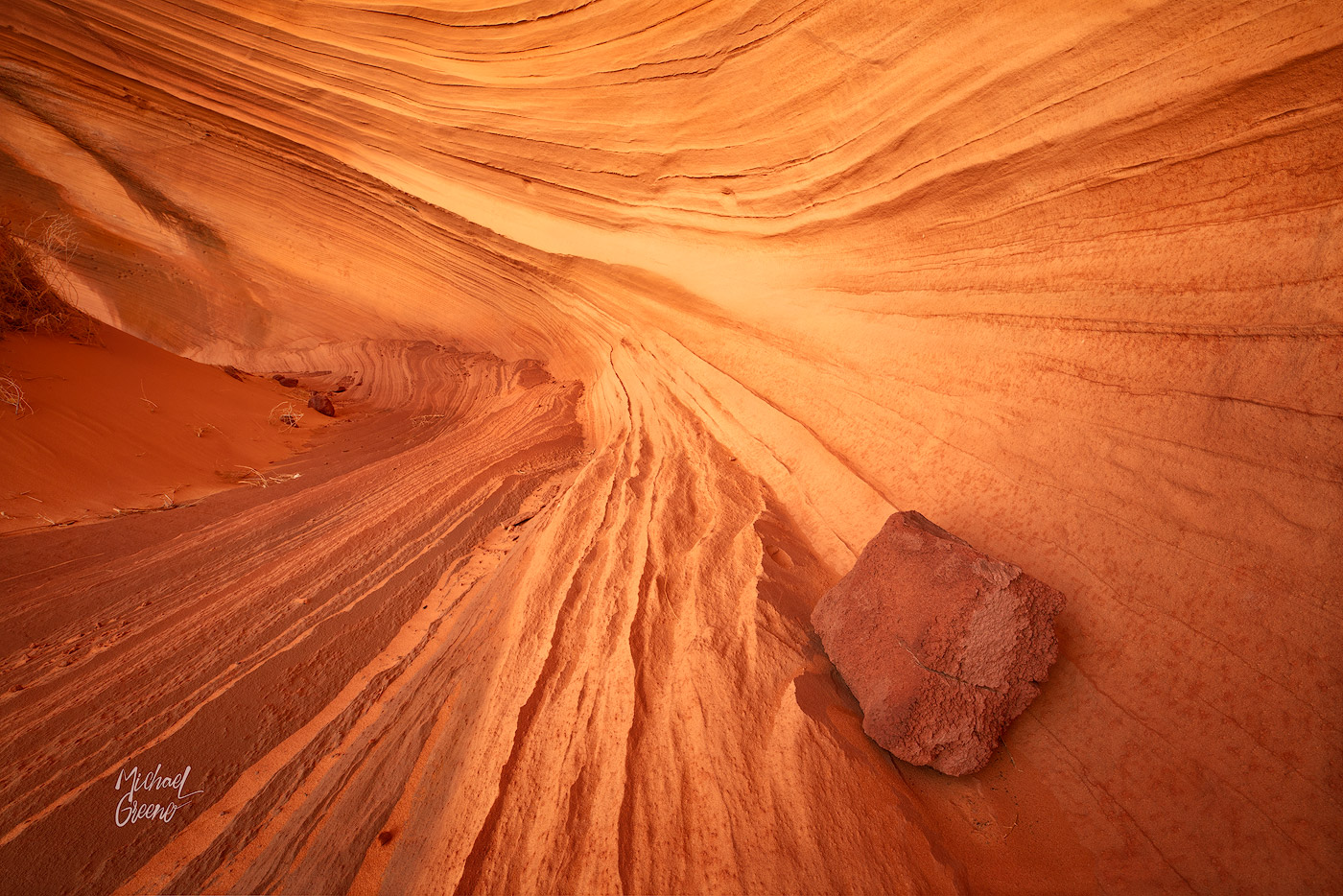 Crazy ambient light in a secluded location near Page, AZ