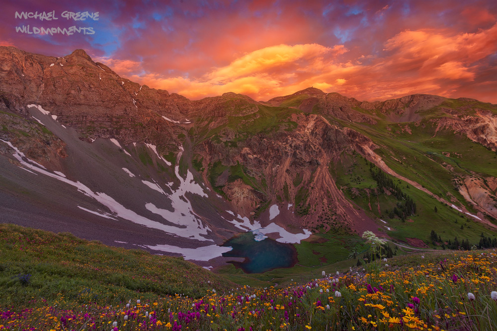 An amazing sunrise over an unnamed lake near Silverton, Colorado. Learn more about this location in my ebook, Capturing Colorado...