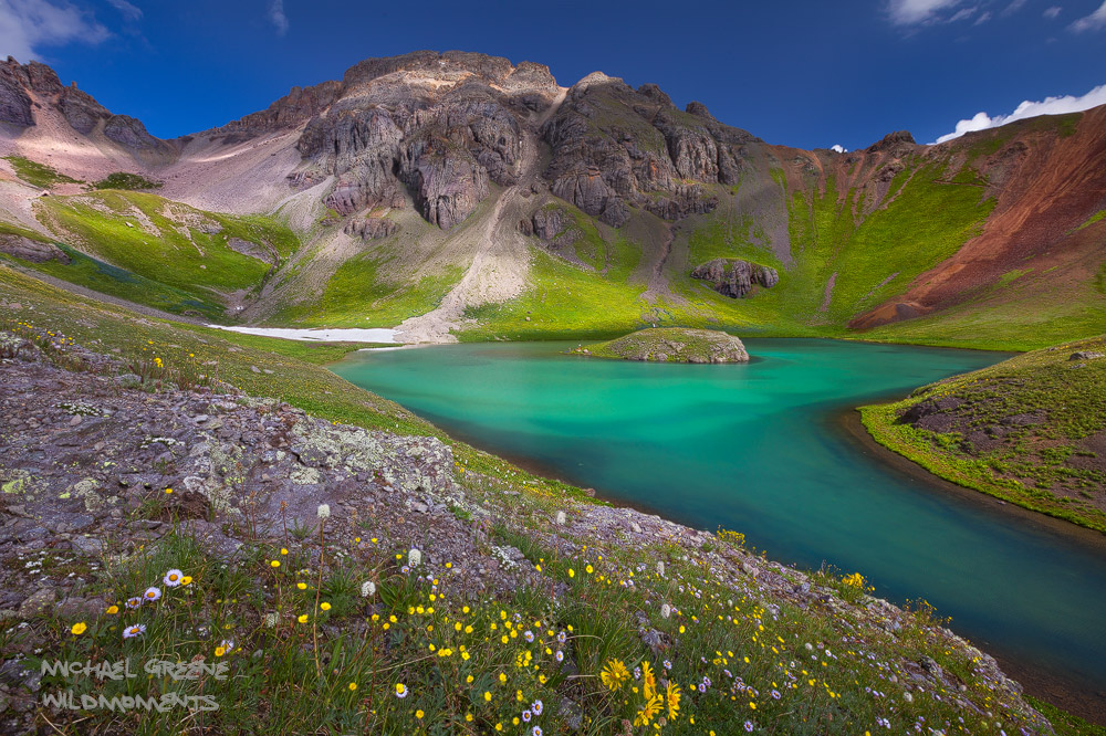 Impressive light accentuates the amazing color of Island Lake. Learn more about this exciting spot in my ebook, Capturing Colorado...