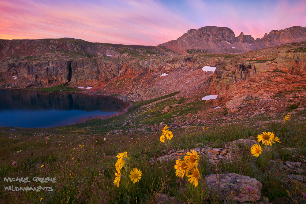 Early morning light at Porphyry Basin above Bullion King Lake near Ouray, Colorado. Learn all about hiking and photography at...