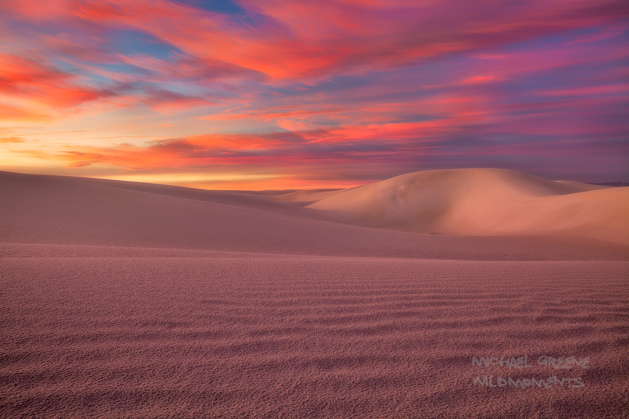 The final image of a series of captures as I wandered the backcountry of White Sands National Monument during fantastical sunrise...