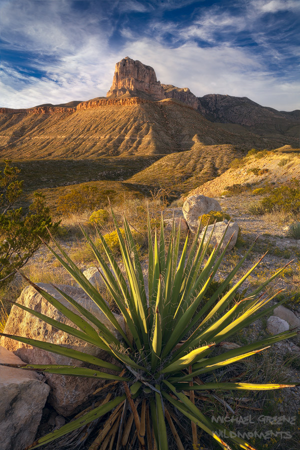 At 8,064 feet El Capitan is the 8th highest peak in Texas and the southern escarpment of the Guadalupe Mountains. Shown here...
