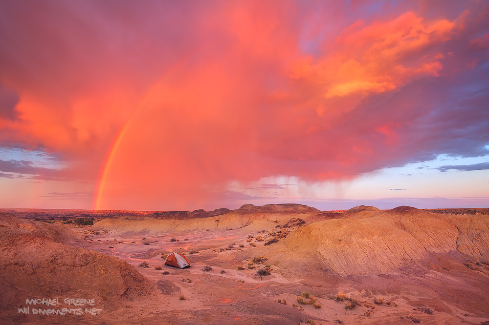 This one was a little close for comfort in the high desert of NM. My Northface tent was literally turned upside down as I scrambled...