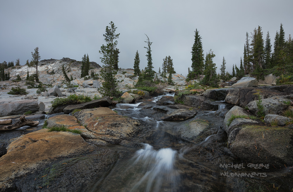 Backpacking in the central Desolation Wilderness near the Bayview Trailhead. This photo was captured off-trail near Fontanellis...