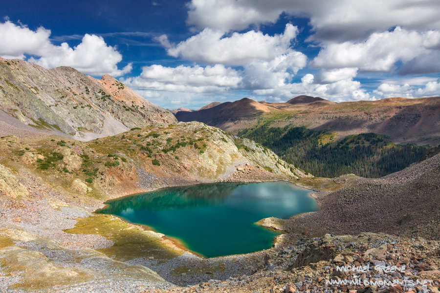 A bird's eye view of Betty Lake, over 12,000 feet up and nestled in rugged heart of the San Juan Mountains. This is truly the...