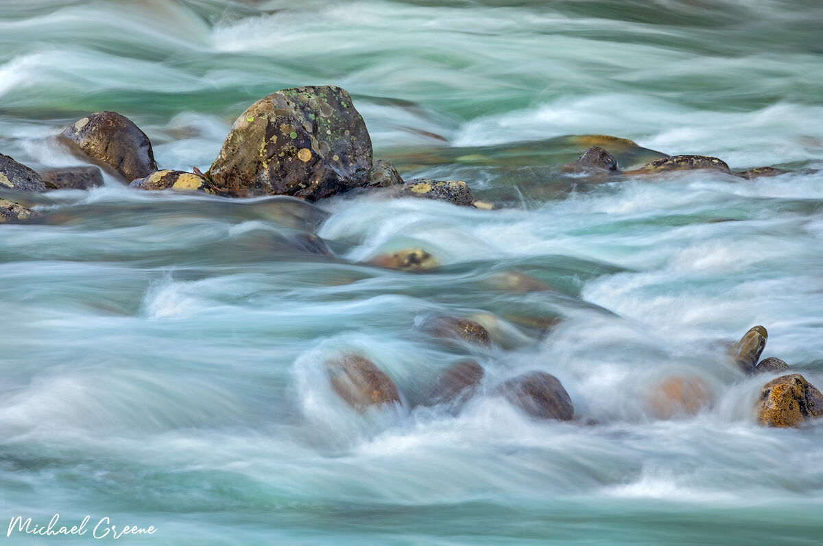You are looking at a 300mm shot of a section of cascading rapids along the spectacular Little Susnita River near Hatcher Pass...
