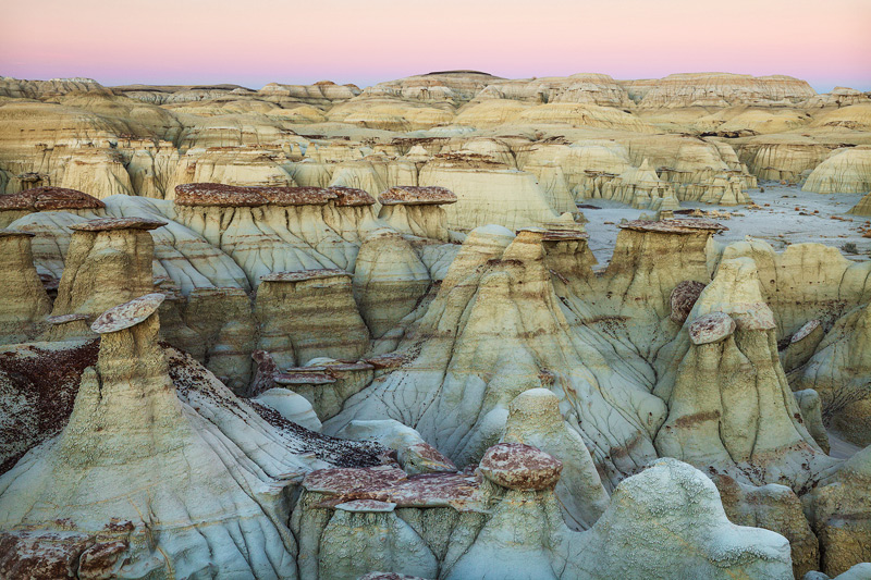 Surveying these remote badlands during a crystal clear, below freezing, &nbsp;twilight evening conjured images of being lost...