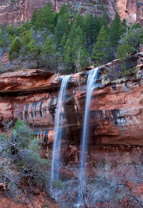 Dusk quietly sets on Heaps Canyon, an expansive, cavernous like cathedral featuring a series of waterfalls called the Emerald...