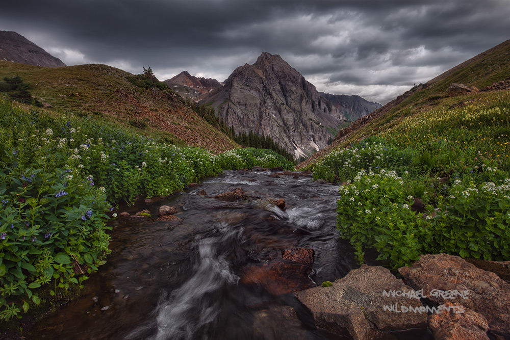 Dramatic storm clouds just minutes before a serious storm caused flash flooding at Blue Lakes Basin&nbsp;near Ridgway Colorado...